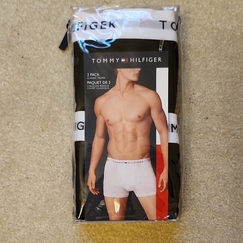 Tommy Hilfiger Men's Black and White Boxer Briefs - 2 Pack, XL, NWT